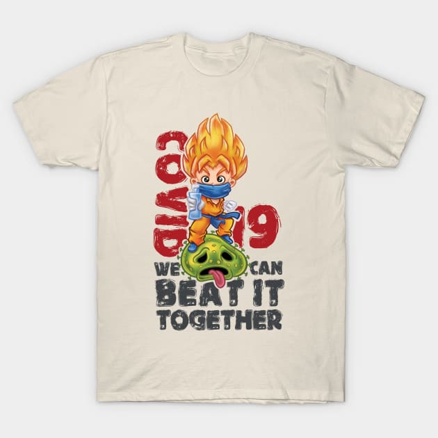 Goku - Covid 19 T-Shirt by gardenheart